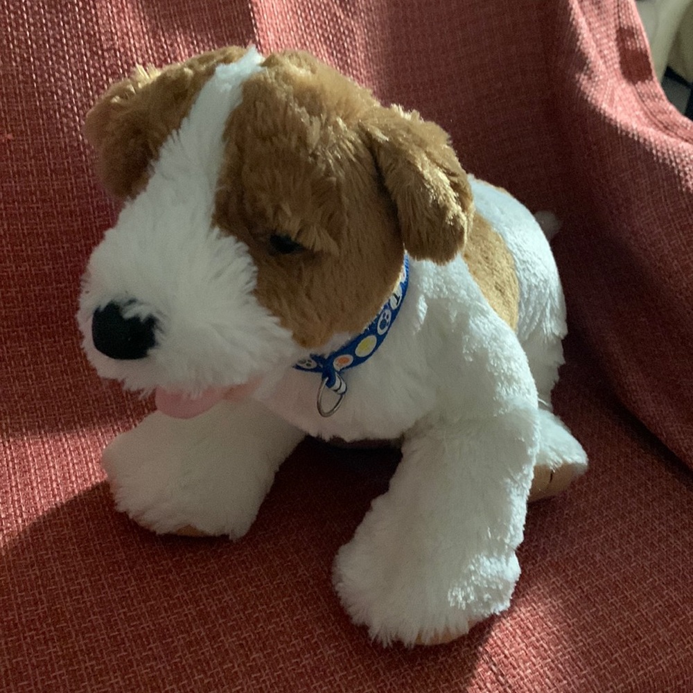 Build-a-Bear brown and white dog